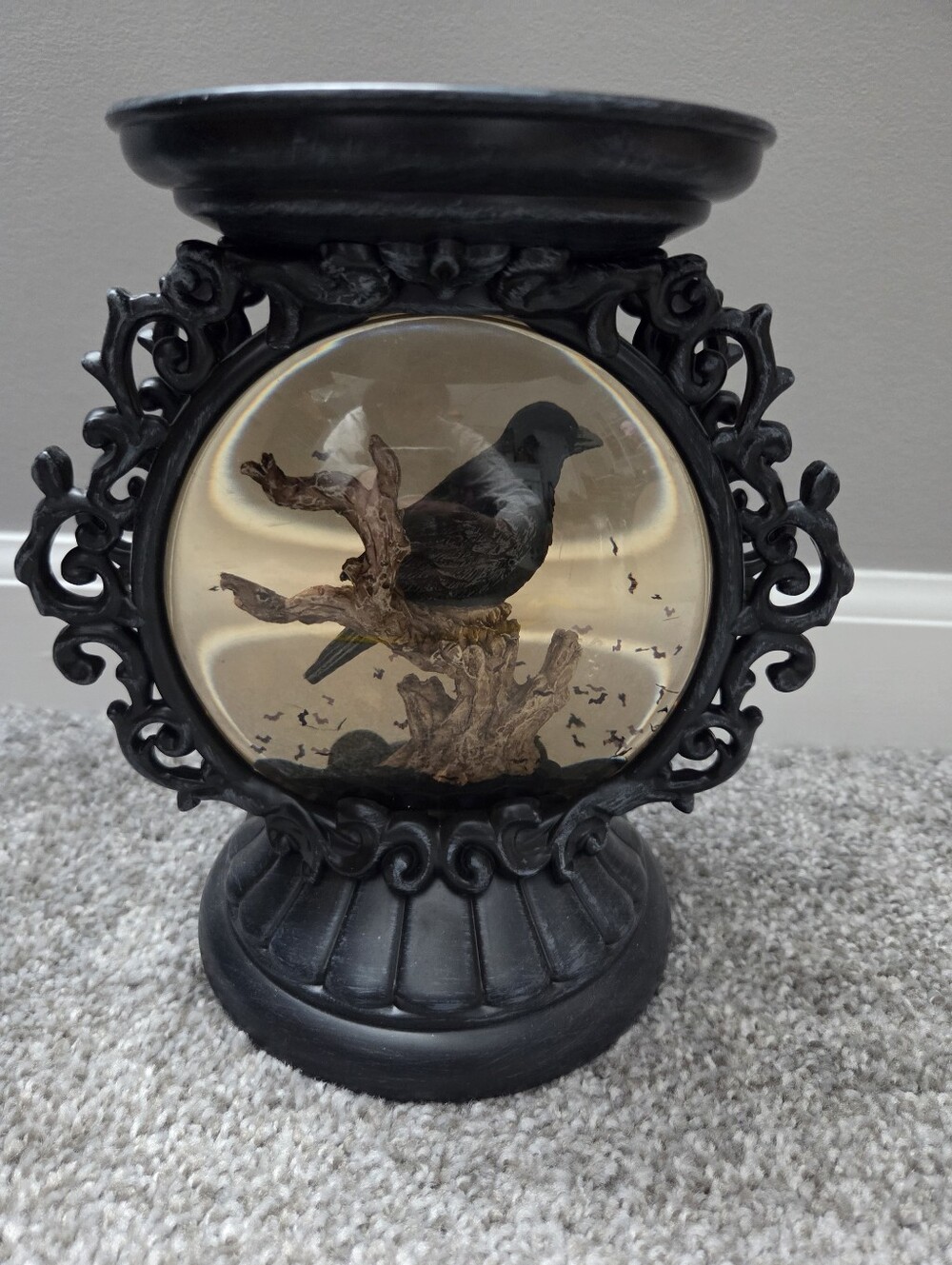 Bath & Body Works MusicRaven Water Globe Candle Holder Halloween 2022